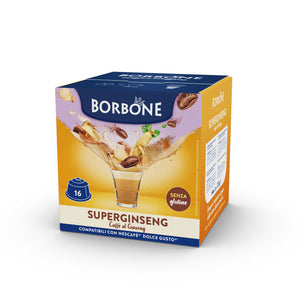 16 Capsules DG Borbone SUPERGINSENG Café au Lait et Ginseng