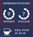 10 Capsules aluminium Nespresso®* Mélange espresso intenso
