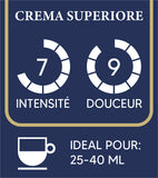 10 Capsules aluminium COMPATIBLES Nespresso®* Mélange crema superiore