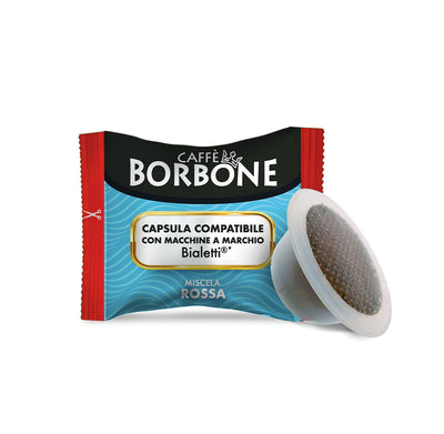 100 Capsules Bialetti®* - Mélange ROUGE Caffè Borbone