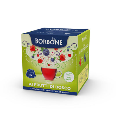 16 Capsules DG Borbone Pour TISANE AUX BAIES