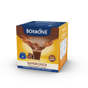 16 Capsules DG Borbone SUPERCIOCK Saveur Chocolat